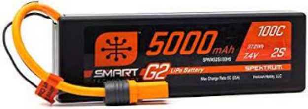 Immagine di BATTERIA 7,4V 5000 MAH 50C HARDCASE IC5