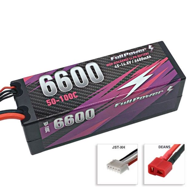 Immagine di BATTERIA 14,8V 6600 MAH 50C HARDCASE DEANS