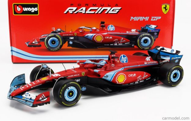 Immagine di FERRARI F1 SF-24 LECLERC MIAMI GP 2024 1/18