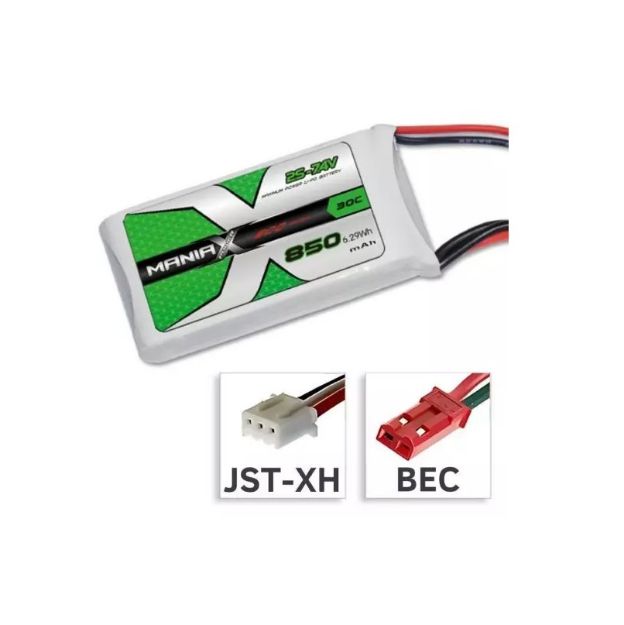 Immagine di BATTERIA 7,4V 850 MAH 30C BEC