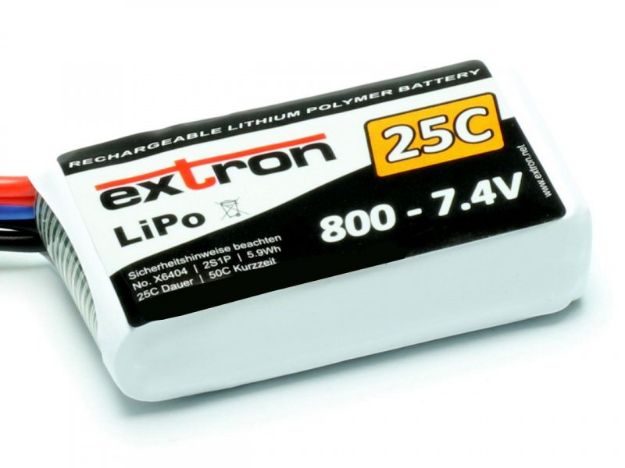 Immagine di BATTERIA 7,4V 800 MAH 25C  BEC