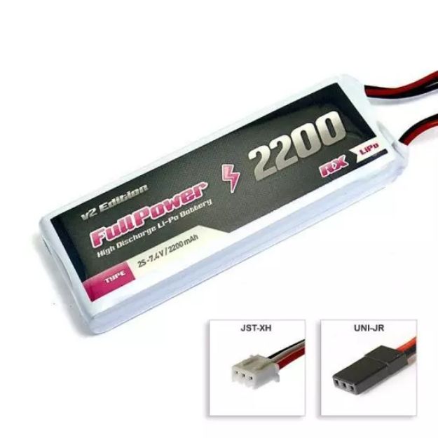 Immagine di BATTERIA 7,4V 2200 MAH RX 35C JR