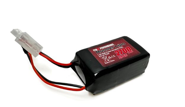Immagine di BATTERIA RX 7,4V 2700 MAH QUADRA BEC + JR
