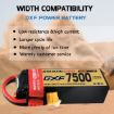 Immagine di BATTERIA 22,8V 7500 150C HV XT90